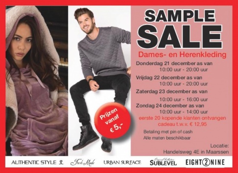 Sample Sale dames- en herenkleding - 1