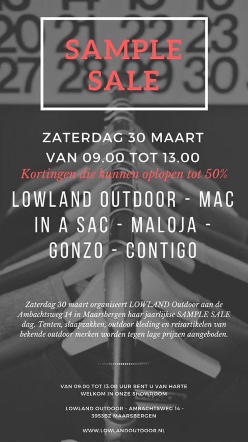 Lowland Outdoor Sample Sale - 1