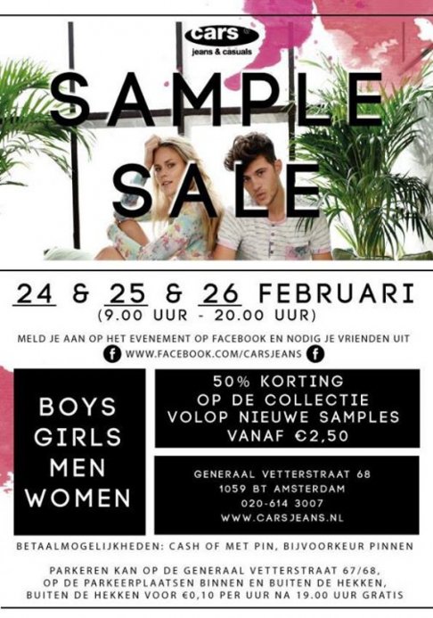 Cars jeans sample sale