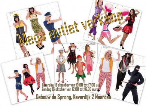 Mega outlet verkoop van feestkleding