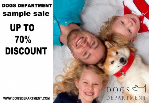 DOGS DEPARTMENT SAMPLE SALE