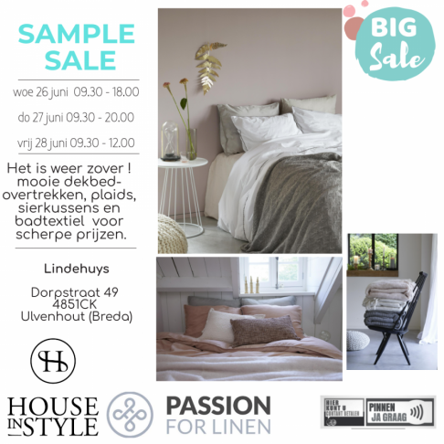 Samples Sales House in Style & Passion for Linen