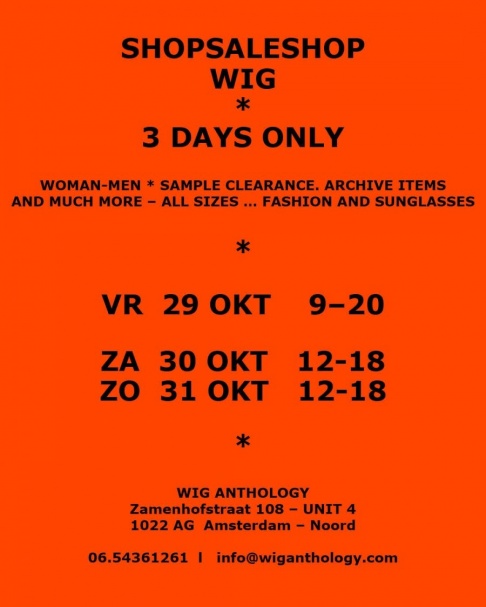 Wig Anthology sample & archive sale - 1