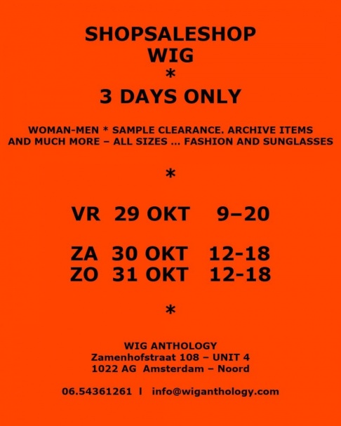 Wig Anthology sample & archive sale