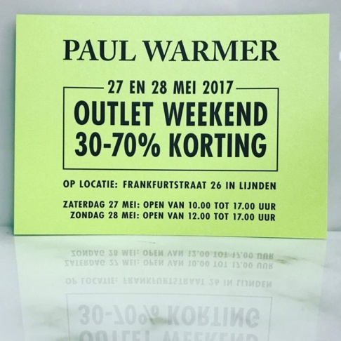 Paul Warmer Outlet weekend - 1