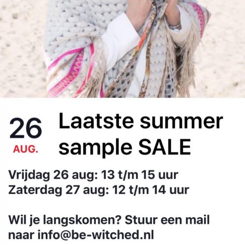 Be-Witched sjaals summer sample sale