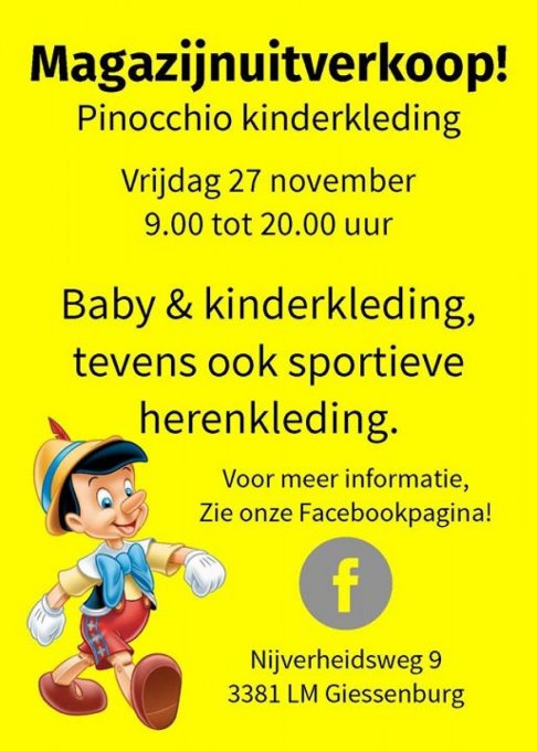 Magazijnuitverkoop! Pinocchio Kinderkleding - 1